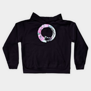 Zen with Pink Blossom Kids Hoodie